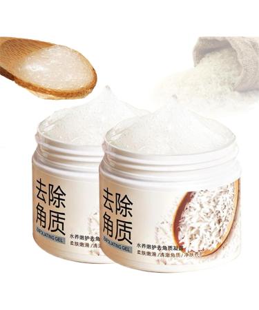 EXQST Off-white rice exfoliating mask - Gentle rice exfoliating gel - Facial scrub - To brighten and soften skin