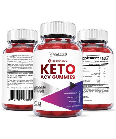 Justified Laboratories Keto ACV Gummies 1000MG - Vegan Non GMO with Pomegranate Juice, Beet Root, B12 - 60 Gummys - Buy Online on GoSupps.com