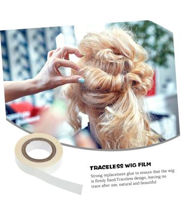 PLAFOPE 1 Roll Wig Film Hair Glue for Lace Wigs Wig Tape Double Sided Lace Wig Tape Strips Bold Hold Wig Tape for Lace Wigs Scalp Tape for Wigs Double Sided Wig Tape Hair Tape White Tissue 4.70X4.70X1.30CM White - Buy Online on GoSupps.com