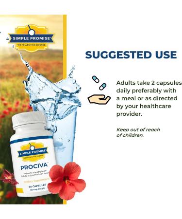 Simple Promise Prociva - Arjuna Bark Extract Heart Health Supplement with Folic Acid Vitamin D & Magnesium - Herbal Blood Pressure Support & Healthy Heart Maintenance for Men & Women - 60 Capsules - Buy Online on GoSupps.com