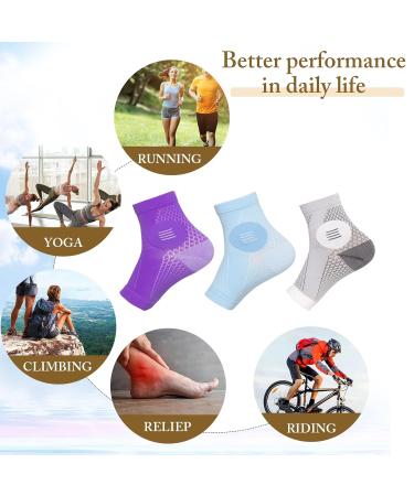 Buy Neuropathy Socks | Pain Relief & Support Ankle Sleeves for Men & Women | Comprex XL White Foot Sleeves for Swelling - Buy Online on GoSupps.com