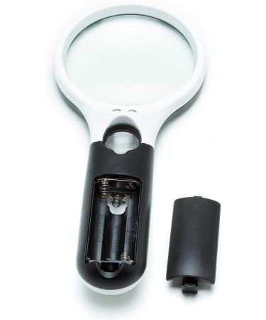 3X Magnifying Glass with 45x Loupe | LED Lighted Magnifier for Reading, Jewelers Loupe, Coins | Handheld Magnifying Glass for Labels - Buy Online on GoSupps.com