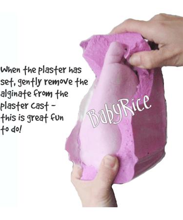 BabyRice Baby Casting Kit - 12x9 Shadow Box Display Frame, Silver Paint - Hand & Foot Casts (White/White) - Buy Online on GoSupps.com