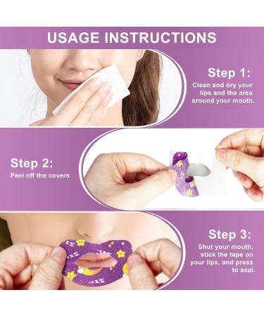 Mouth Tape For Sleeping Quit Mouth Breathing Device Anti Snoring Promotes Nasal Breathing Adhesive Non Woven Fabric Cute Pattern Large Size For Adults 30 Sheets For 30 Days Supply 30 Sheets Forming A New Habit Large Size for Adults - Buy Online on GoSupps.com