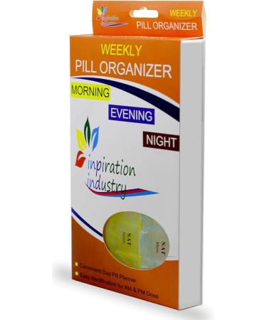 21 Compartments Pill Organizer Box - Weekly AM/PM Medicine Remainer for Pills & Vitamins | Inspirations - Buy Online on GoSupps.com