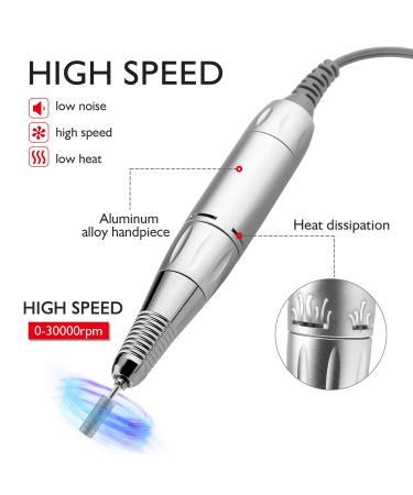 AZ GOGO Handpiece for TP283 Nail Drill Machine - 30000 RPM Portable Electric Nail Drill for Acrylic Nails (Charger Included) - Buy Online on GoSupps.com