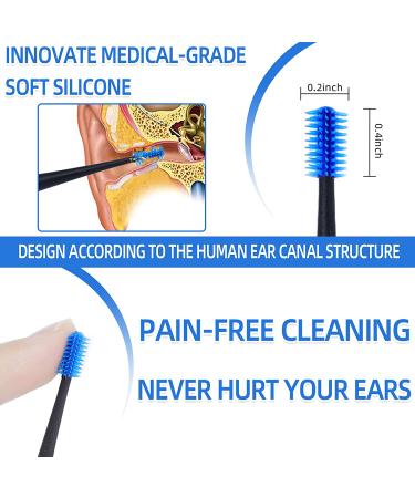 KDO Q Grips Earwax Remover - 4 PCS Spiral Ear Wax Remover | Reusable & Safe Silicone Tool for Adults & Kids | Ear Wax Removal Kit - Buy Online on GoSupps.com