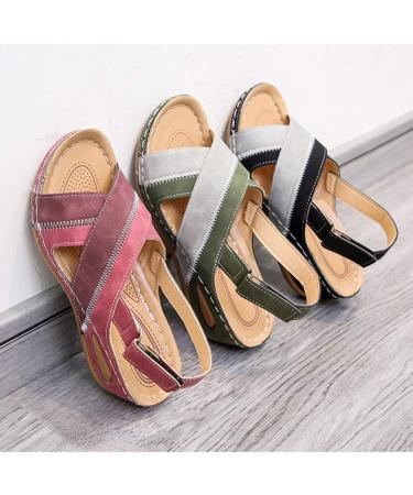 Shop Women's Wedge Sandals - Casual Open Toe Platform Ankle Strap Shoes | Premium Orthopedic Non-Slip Summer Footwear in ROOD 39 EU - Buy Online on GoSupps.com