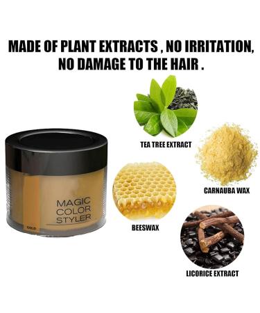 Magic Color Styler Cream | Temporary Hair Color Wax (Grey & Blue) - Natural Hair Wax for Vibrant Styles | 120g - Buy Online on GoSupps.com