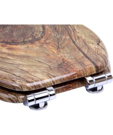 Sanilo ELONGATED  Silent Slow Close  Molded Wood Adjusting Toilet Seat  Rustic - Buy Online on GoSupps.com