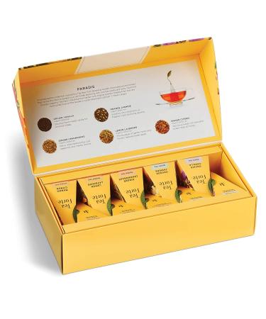 Tea Forte Petite Presentation Box - Assorted Variety Tea Samplers with 10 Handcrafted Pyramid Infusers - Premium Fruity Tea Gift Set - Buy Online on GoSupps.com