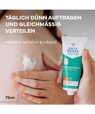 Murnauer Markenvertrieb SALTHOUSE Dead Sea caring cream for dry flaky and red skin with Dead Sea salt magnesium urea and glycerin also suitable for psoriasis 75 ml - Buy Online on GoSupps.com