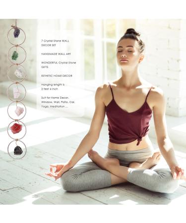 Goodypai Raw Crystal 7 Gemstone Wall Decor - Meditation Decorative Gemstones Ornament Natural Reiki Spiritual - Buy Online on GoSupps.com