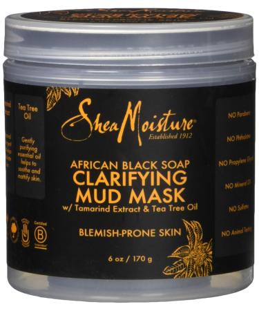 SheaMoisture Clarifying Mud Beauty Mask African Black Soap 6 oz (170 g)