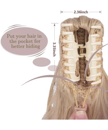 Sofeiyan 13 Long Curly Ponytail Extension | Natural Synthetic Hairpiece Light Ash Brown & Bleach Blonde - Buy Online on GoSupps.com