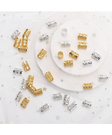 Tbestmax 200 Hair Beads Dreadlocks Jewelry for Women - Silver Golden Hair Rings Clips Cuffs Accessories - Buy Online on GoSupps.com