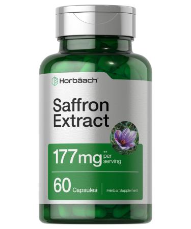 Saffron Extract Capsules | 177 mg 60 Count | Non-GMO, Gluten Free Supplement | by Horbaach - Buy Online on GoSupps.com