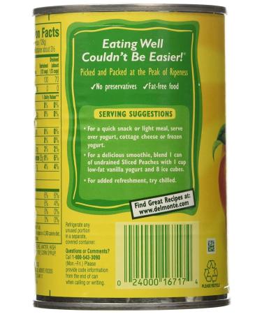 Del Monte Yellow Cling Sliced Peaches in Heavy Syrup 15.25oz Can (Pack of 6) - Buy Online on GoSupps.com