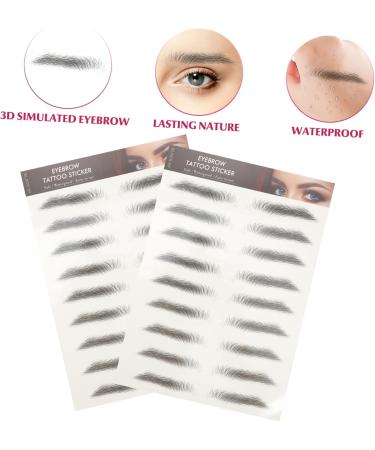 FOMIYES 60 Pcs Eyebrow Stickers False Eyebrows Cejas Tool Eyebrow Tattoos Stickers 6d Eyebrow Trimming Gel - Buy Online on GoSupps.com