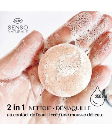 Senso Naturale Nourishing Revitalizing Solid Facial Cleansing Foam for Dry Skin Delicate Makeup Remover Soap with Pink Clay and Vitamin E 100% Natural and Organic - Buy Online on GoSupps.com