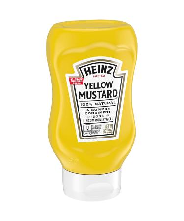 Heinz 100% Natural Yellow Mustard (12 ct, 8 oz Bottles) - Pack of 12 - Buy Online on GoSupps.com