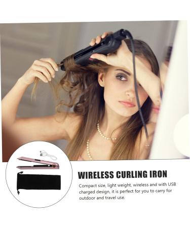 BIUDECO Curling Iron Travel Size Flat Iron for Hair Travel Hair Curler Hair Curling Tools Mini Splint Abs Golden 21X4X3.5CM - Buy Online on GoSupps.com