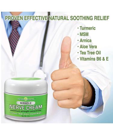 Neuro Health Miracle Nerve Cream 2oz Jar 2 Pack - Turmeric, Arnica, Vitamin B6 & E MSM Formula for Feet, Hands, Legs, Toes - Scientifically Developed for Maximum Effectiveness - Buy Online on GoSupps.com