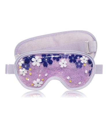ZN CUET D Ice Eye Mask Gel Cooling Eye Mask Reusable Cold Eye Mask for Puffy Eyes Eye Ice Pack Eye Mask with Soft Plush Backing for Dark Circles Migraine Stress Relief (1CS Purple)