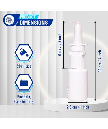 Jully 3-Pack 20ML Nasal Mist Sprayer - Refillable Pump for Medical Saline Home Remedy - Improved Modern Design - Sturdy HDPE Plastic - Easy Dosage Mechanism (3 Count) - Buy Online on GoSupps.com