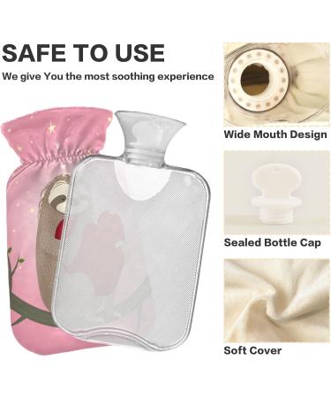 Sloth Heart Hot Water Bottle - 1L BPA Free for Pain Relief & Therapy | Small Size for Back Pain Hot & Cold Use - Buy Online on GoSupps.com