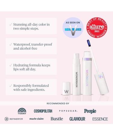Wonderskin Wonder Blading Peel and Reveal Lip Stain Kit - First Kiss Pink | Transfer-Proof, Long-Lasting, Peel Off Lip Tint - Buy Online on GoSupps.com