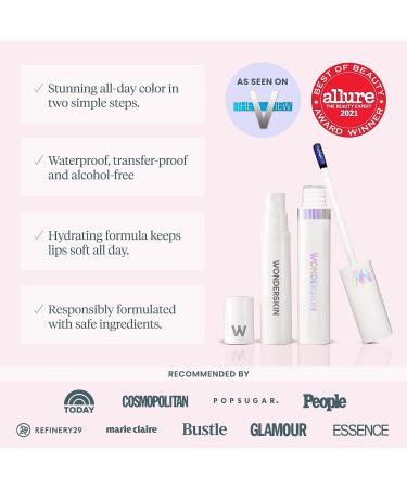 Wonderskin Wonder Blading Peel and Reveal Lip Stain Kit - Charming Pink Lip Tint, Long Lasting & Waterproof - Buy Online on GoSupps.com