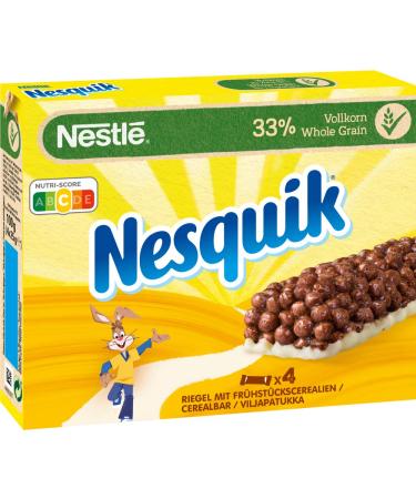Buy Nestl Nesquik Muesli Bar - Wholemeal Wheat & Cocoa Calcium 8 Pack (4x25g) - International Shipping Available - Buy Online on GoSupps.com
