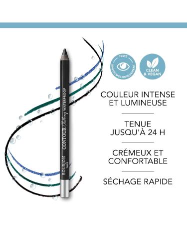Bourjois Paris Contour Clubbing Waterproof Eye Pencil Smooth and Smooth Texture Formula with Jojoba Oils No. 77 Kaki'N'Gold 1.2g - Buy Online on GoSupps.com