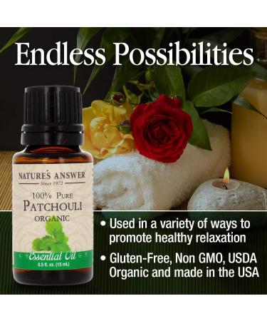 USDA Organic Patchouli Essential Oil - 100% Pure Aromatherapy Oil for Diffusers | 0.5 fl oz | Made in USA - Buy Online on GoSupps.com