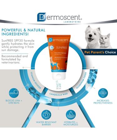 Sunfree | Mineral Sun Protection for Pets | Moisturizing UVA/UVB Protection for Dogs & Cats | Non-Fat Formula | Ideal for Sensitive Skin & Light Fur Colors - Buy Online on GoSupps.com
