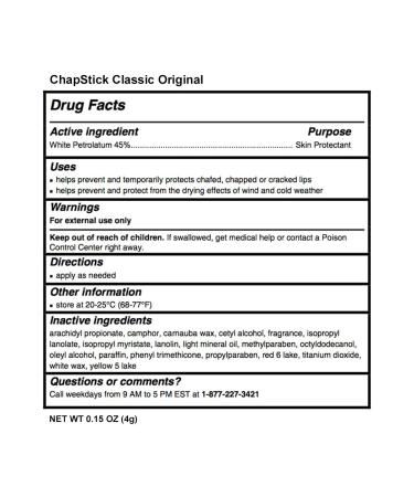 ChapStick Classic Original Flavor Lip Balm Tube 12-Pack - 0.15 oz Each - Buy Online on GoSupps.com