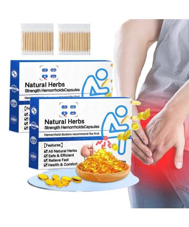 DIZHIGE Heca Natural Herbal Strength Hemorrhoid Capsules Hemorrhoid Suppository Rapid Hemorrhoid Treatment 7pcs/1Box (2box)