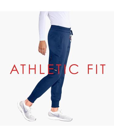 BARCO Grey's Anatomy Scrubs Kira Jogger Women's Scrub Pant - Mid-Rise Yoga Style, Soft Touch Fabric, Medium Indigo - Buy Online on GoSupps.com