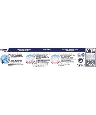 Signal System Whitening Toothpaste Standard Tube 75ml - Buy Online on GoSupps.com