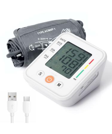 SDOM Blood Pressure Monitor Upper Arm with Adjustable BP Cuff-LCD Screen and 2x99 Memory, Blood Pressure Kit for Home Use, Storage Bag Included