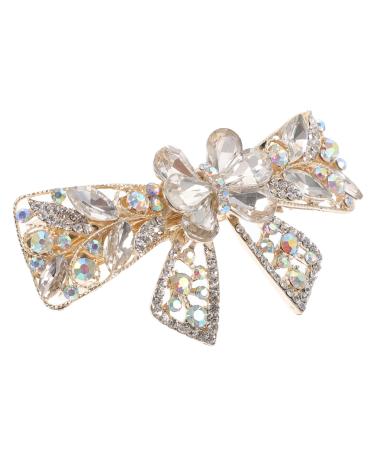 FRCOLOR Hair Jewelry Clips Metal Hair Clip Large Hairpin Rhinestone Hairpin Hair Barrettes for Women Fine Hair Women Hairpin Hair Clasp Miss Rhinestones Girl Hair Accessories White