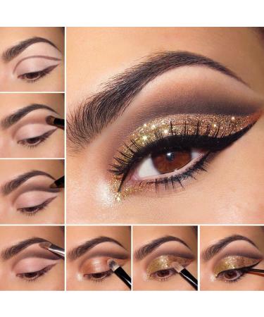 Matte Nude and Pressed Glitter Eyeshadow Palette - Long-Lasting, Waterproof, Highly Pigmented Eye Shadows in Brown, Red, Pink, Orange, Rose Gold, and Silver - Buy Online on GoSupps.com