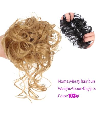 Messy Bun Hair Piece for Women Messy Bun Hair Piece Tousled Updo with Tendrils Hair Bun Extensions Elastic Wavy Curly Hair Ponytail Hairpieces Hair Scrunchies for Women Fake Hair Accessories for Wo Am41-103 - Buy Online on GoSupps.com