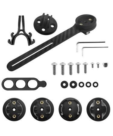 8 pieces of bicycle computer bracket for garmin bracket stem set wahoo bolt element bracket integrated bicycle computer bracket for racing bike with screws bicycle edge bracket (black)