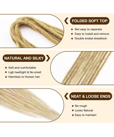 Noverlife 60cm Ombre Fluffy Handmade Dreadlocks - Long Double Ended Extensions | Thin 0.6cm Synthetic Locs for Reggae & Hip-Hop Style - Buy Online on GoSupps.com