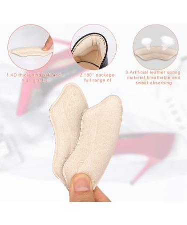 KINBOM Apricot Heel Grips - 6 Pairs | Self-Adhesive Cushions for Loose Shoes | High Heels, Sneakers | Men and Women - Buy Online on GoSupps.com