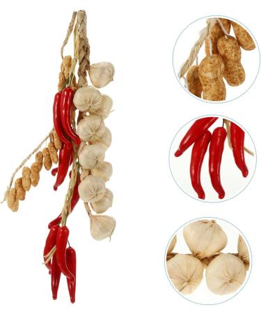 Zerodeko 6 Pcs Simulation Vegetable Pendant Chili Pepper Ornament Party Layout Prop Halloween Garland Fruit Decor Mexico Decorations Desk Topper Fake Corn Red Model Hardened Foam Red Beigex2pcs 13X53CMx2pcs - Buy Online on GoSupps.com