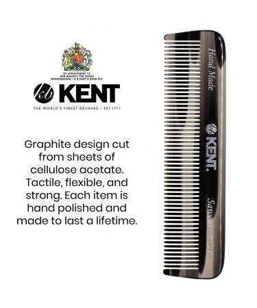 Kent Handmade Pocket Comb - Fine Tooth Hair Straightener for Men, Women, and Kids - Ideal for Grooming Hair, Beard, Mustache - Saw Cut, Hand Polished - Made in England - 1 Pack (B-Graphite) - Buy Online on GoSupps.com